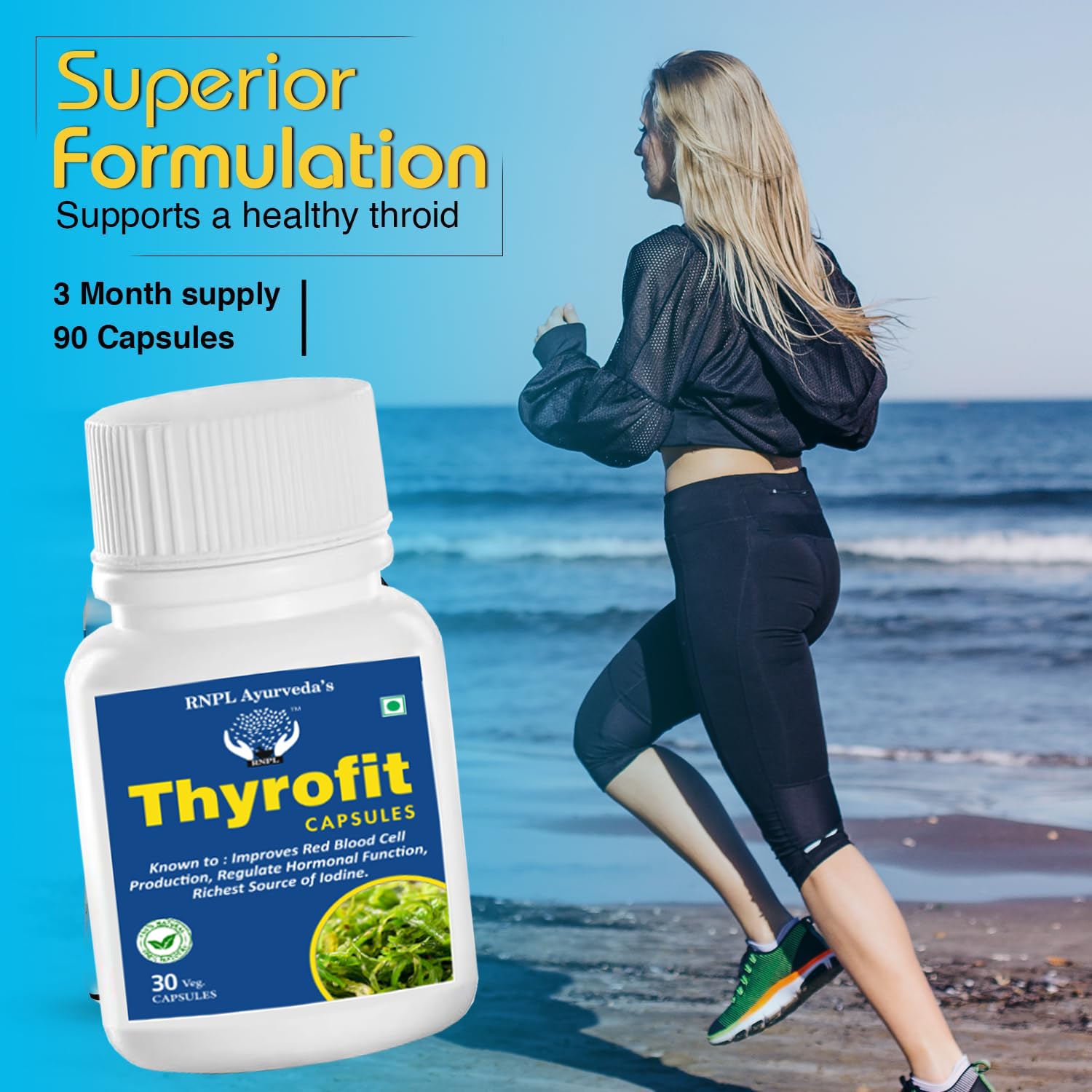 RNPL Ayurveda's Thyrofit Capsules | Pack of 30 Capsules | Helpful in Thyroid | Herbal and Safe Product - Image 2 thumbnail