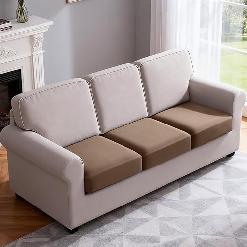 Miniatura 64 de TAOCOCO Fundas de sofá modular, fundas elásticas de cojín para sofá seccional en forma de L, 4 fundas de asiento seccionales, protector de muebles