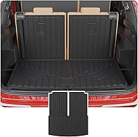 Vista 29 de alfombra de carga para maletero, protector de cubierta de asiento trasero de elastómero termoplástico (alfombra de maletero + alfombra de respaldo)