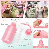 Vista 2 de Valchoose 150 ml Botellas de lavado rosadas de presión 5.1 oz Mini Profesional, Botella de agua para extensiones de pestañas, fácil de llevar