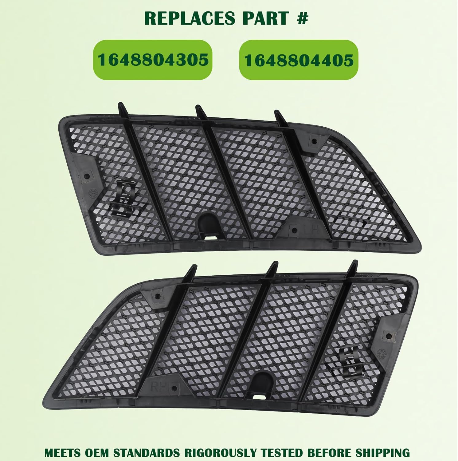 Pair Hood Air Vent Grille Cover Compatible with 2008-2011 Mercedes Benz W164 W164 ML350 ML450 ML550 ML63 AMG GL320 GL350 GL450 GL550 Class Replaces 1648804305 1648804405