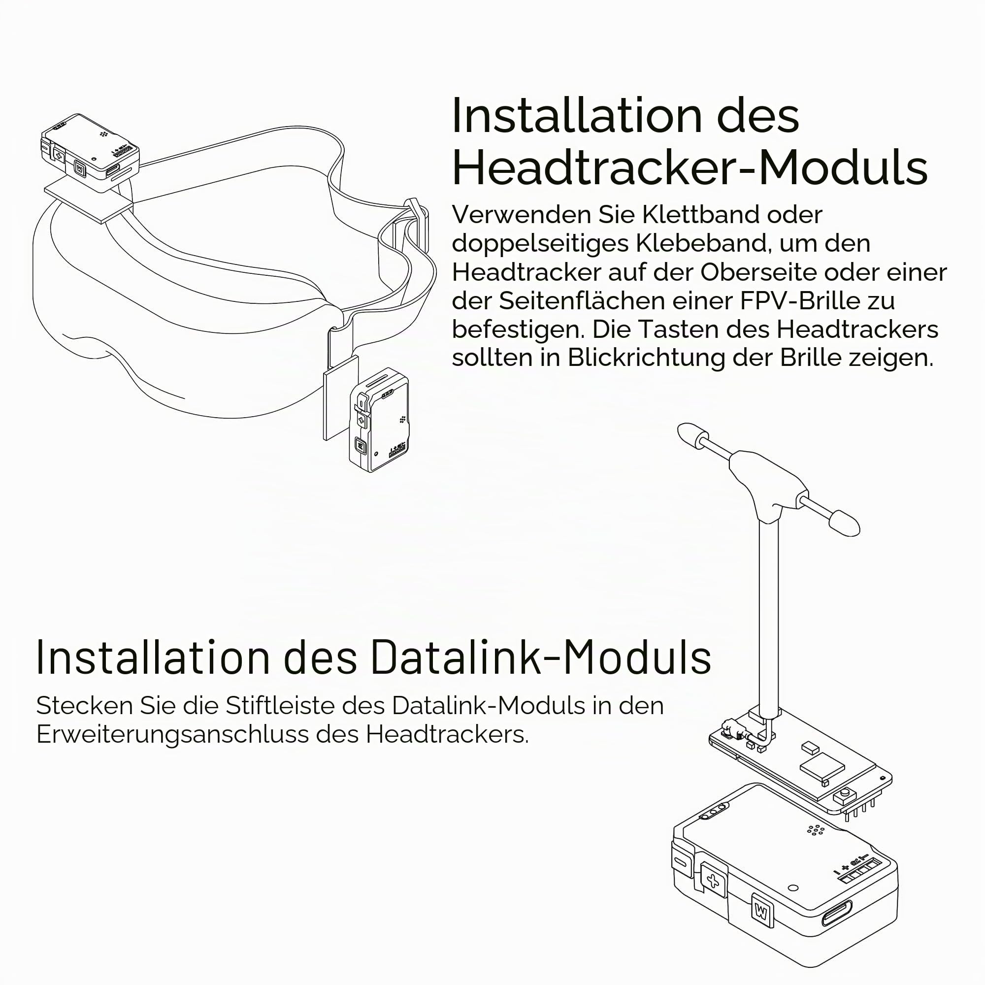 C-20T FPV Kamera-Gimbal-Halterungs-Kit mit FPV-Kopf-Tracking-Sender und Empfänger, Kühlventilator, Antennenhalterung, kompatibel mit DJI-O3, Walksnail Avatar, Moonlight RunCam Link, für ferngesteuerte