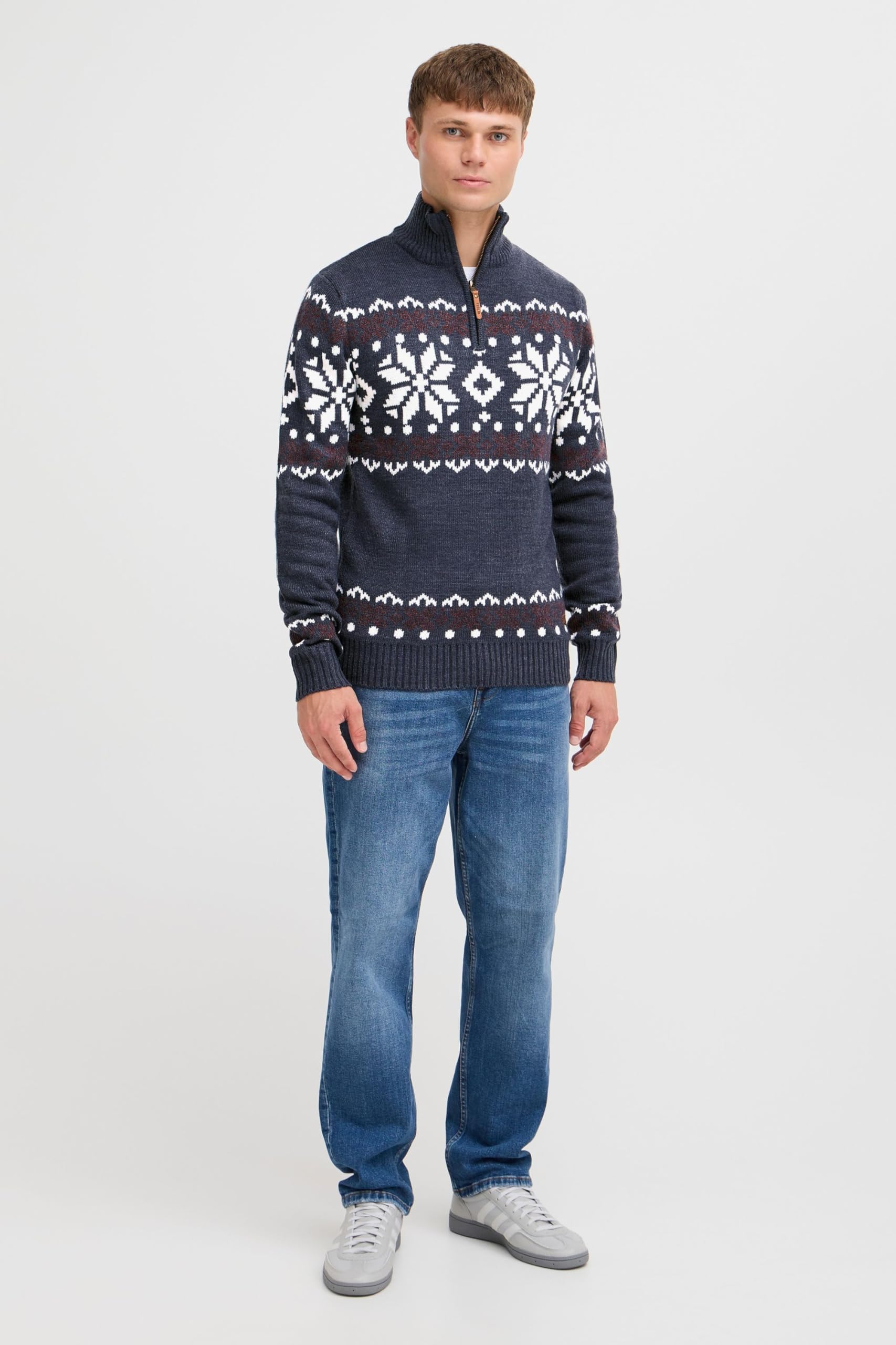 !Solid SDNorwin Herren Strickpullover Troyer Grobstrick Pullover