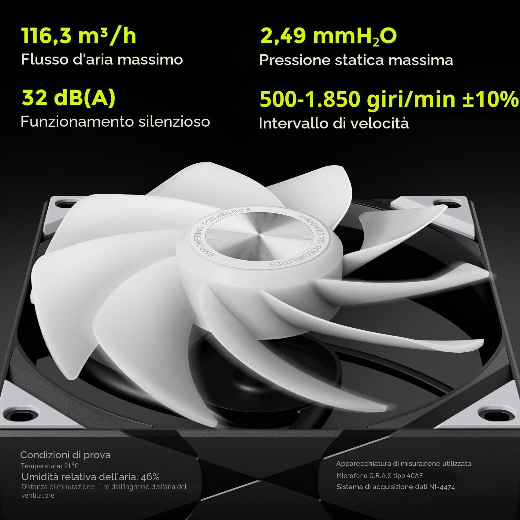 TRYX ROTA SL ARGB 120 Lama Inversa Nera – Ventola RGB PWM da 120mm in confezione da 3 per case PC e radiatori, collegamento a catena con cavo magnetico
