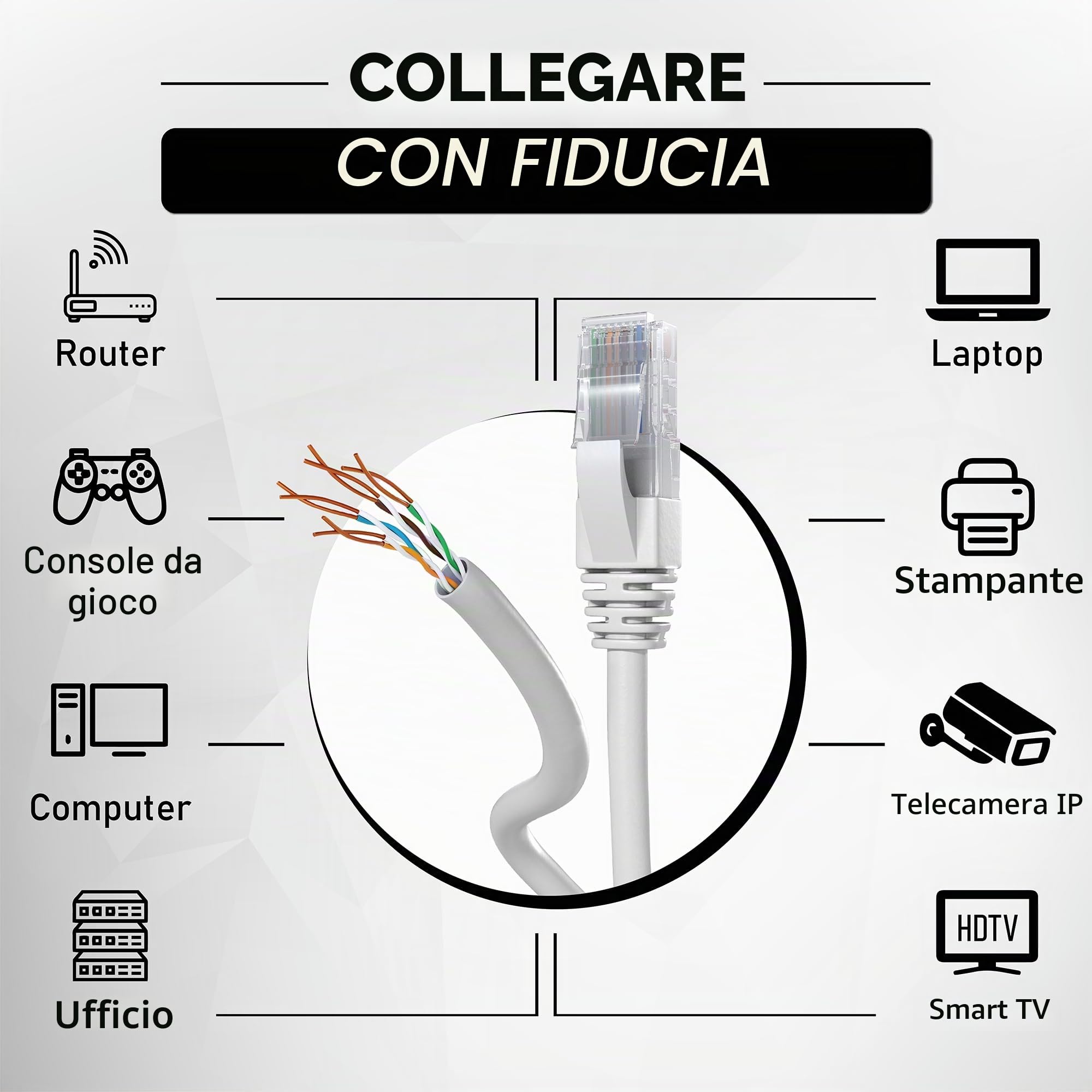 Mr. Tronic Cavo Ethernet Cat 5E da 305m Bulk Cabel, Cavo di Rete LAN Cat 5E ad Alta Velocità Per Connessione Internet Veloce 1 Gbps – 100 MHz AWG24 Cavo Sfuso | Cavo UTP CCA (305 Metri, Grigio)