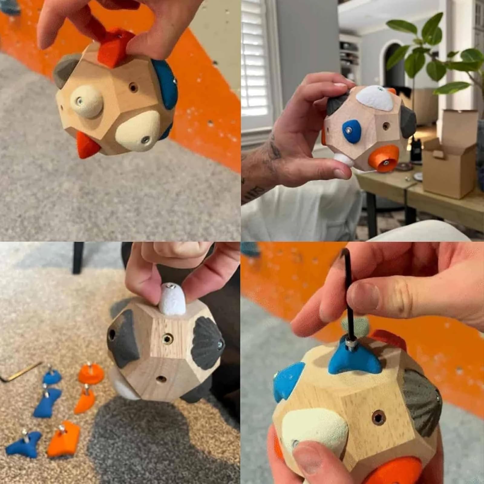 Bloque de Boulder Hecho a Mano - Bola 3D de Entrenamiento para Escalada