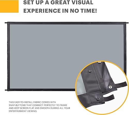 Miniatura 3 de KODAK Pantalla de proyector doble de repuesto de 120 pulgadas  Fondo de proyección frontal y trasero gris de plegado rápido para películas al aire