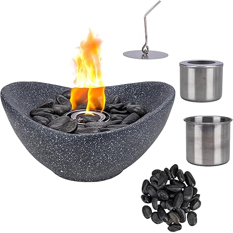 DANYA B. 11-Inch Tabletop Fire Pit for Ultimate Warmth and Ambiance