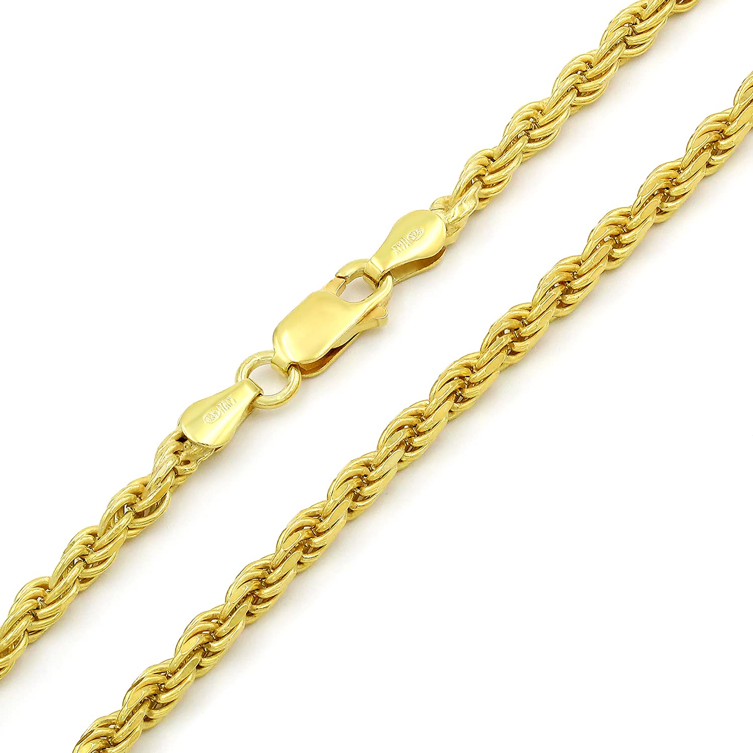 Giorgio Bergamo Sterling Silver Vermeil Rope Chain