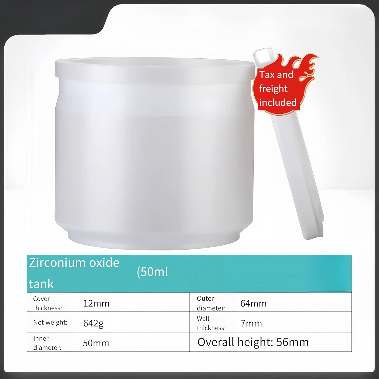 Laboratory Zirconia Ball milling Jars 50-10000ml, Laboratory Planetary Ball Mill Ball milling jar Accessories (50 ml)