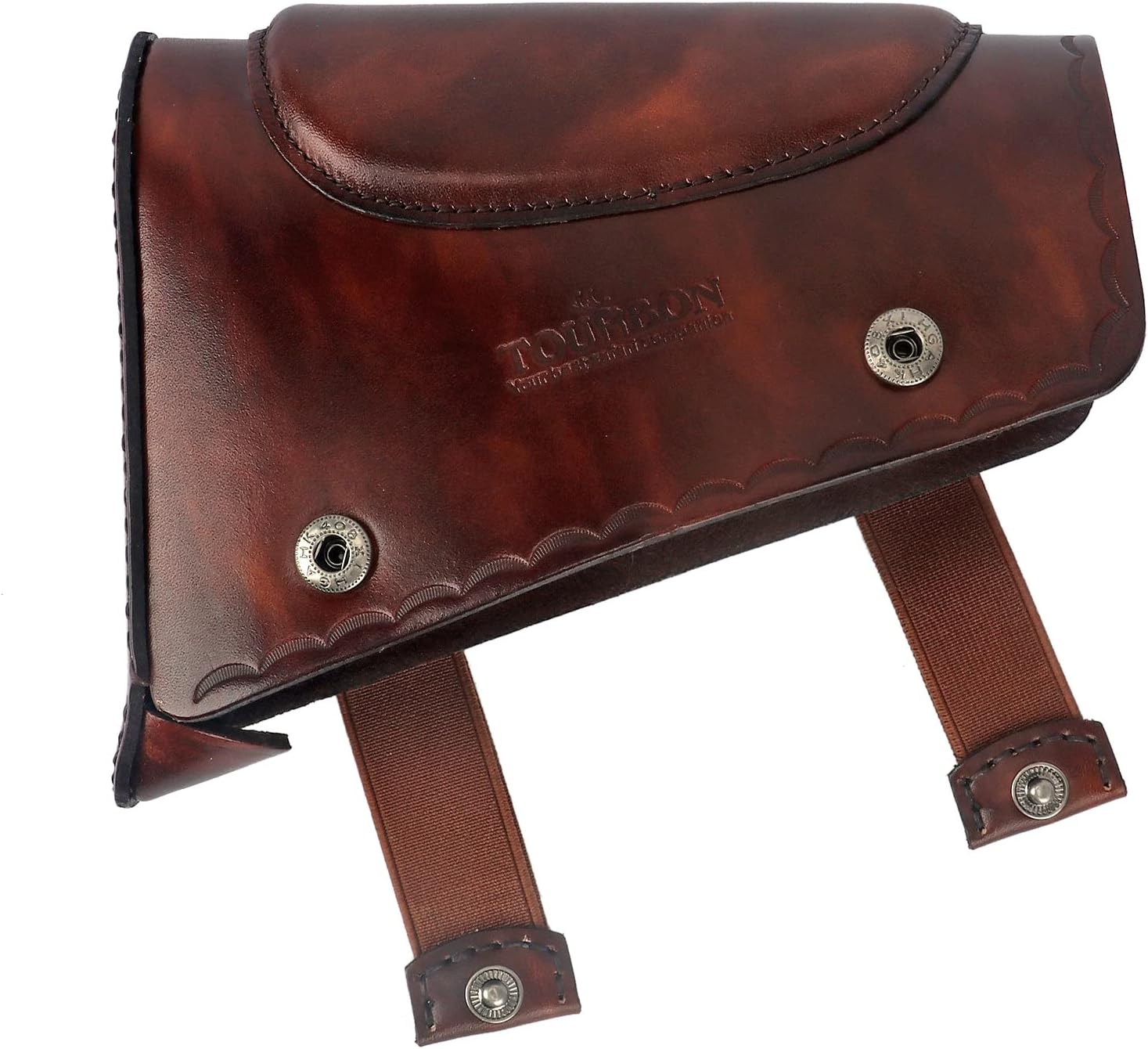Adjustable Buttstock Pad Coffee Brown Canvas & Leather Rifle Buttstock Recoil Pad - Slip-On Protector In Brown/Coffee Color For Henry Rifles Gun Racks For Rifles - Foto 2