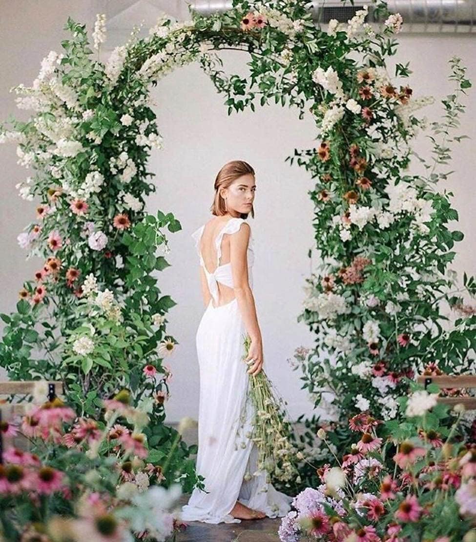 IBOWZ Metal Garden Arch Arbor Large Metal Garden Arch Arbor Arbour Archway, Wedding Garden Climbing Plants, Rose Arches Arbor Flower Stand, Outdoor Floral Decor, Black, White