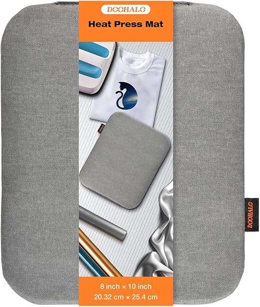 DOOHALO Heat Press Mat Compatible with Cricut Easy Press Craft Iron-on Mat for Power Heat Press Machine for Craft Vinyl Ironing Insulation Transfer T Shirts and HTV Vinyl Project