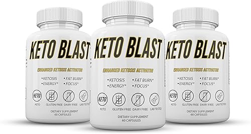 (Oficial) Keto Blast, fórmula avanzada, fabricada en los Estados Unidos, (paquete de 3 botellas), suministro para 90 días
