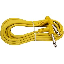 1/4 to Quarter Inch Right Angle Instrument Cable Guitar Pedal Keyboard Patch Cord 1ft, Green