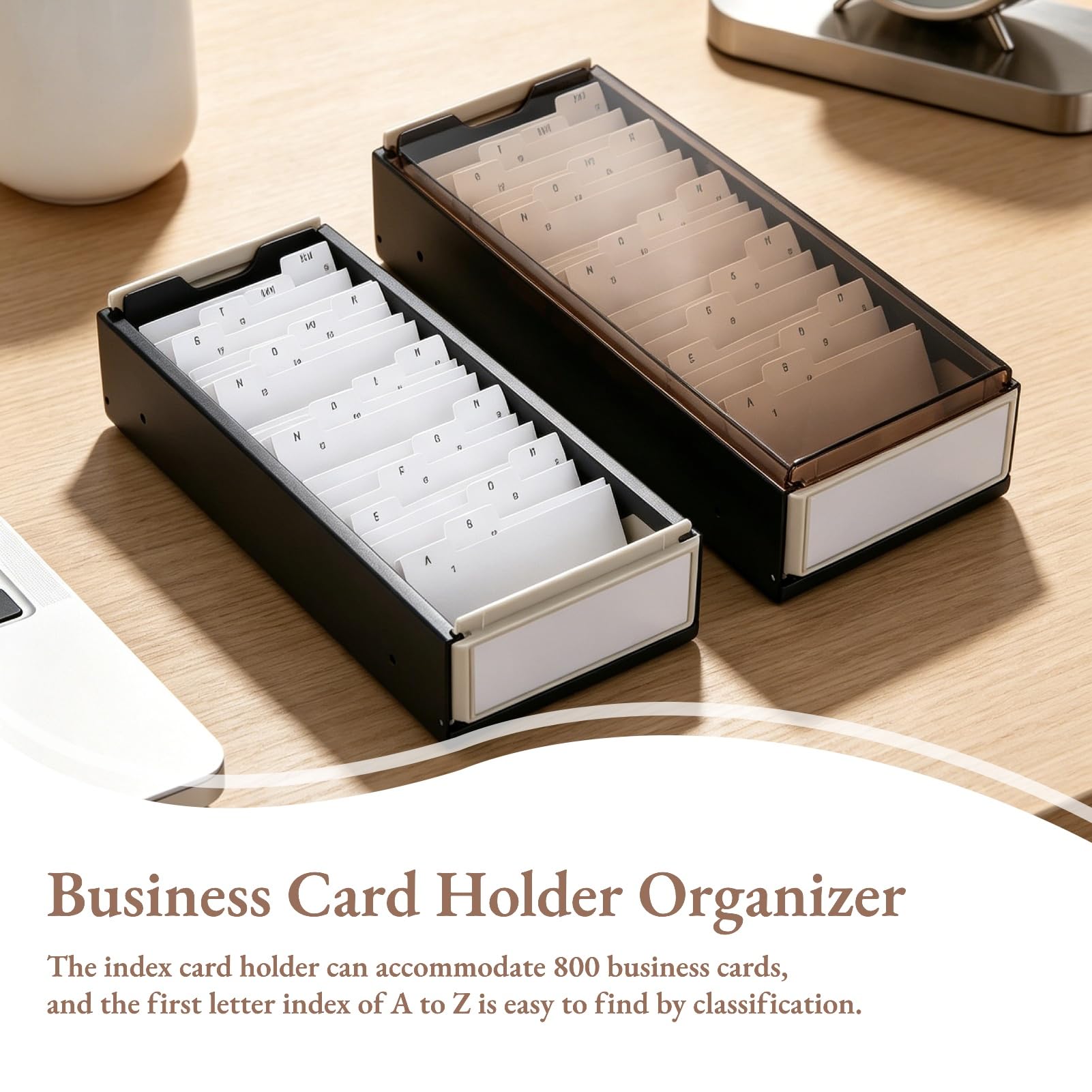 Amazon.com: Cyrank Card File Holder Organizer, Business Card