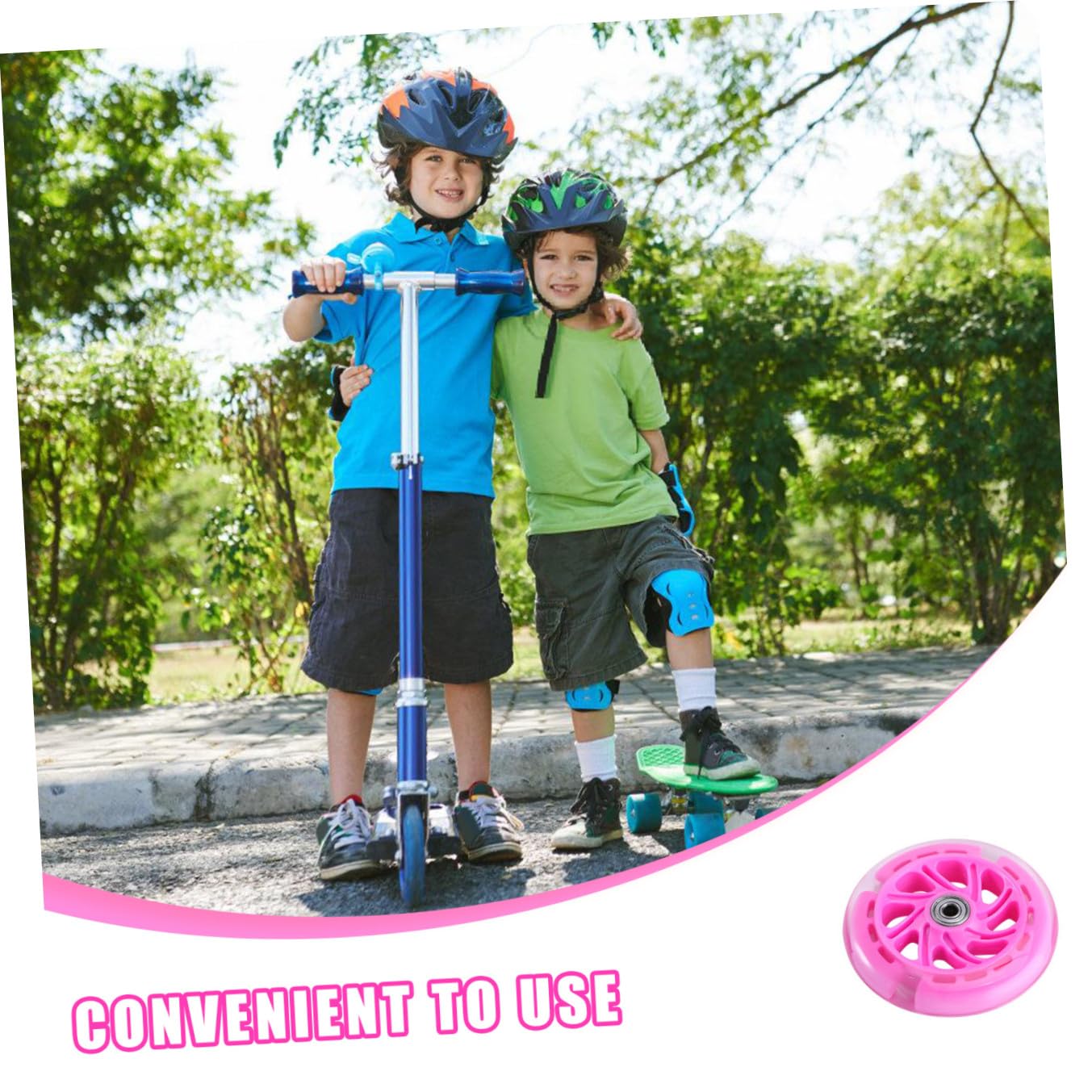 Ruedas de Patinete Iluminadas de Pu Alta Elasticidad, 2 Piezas