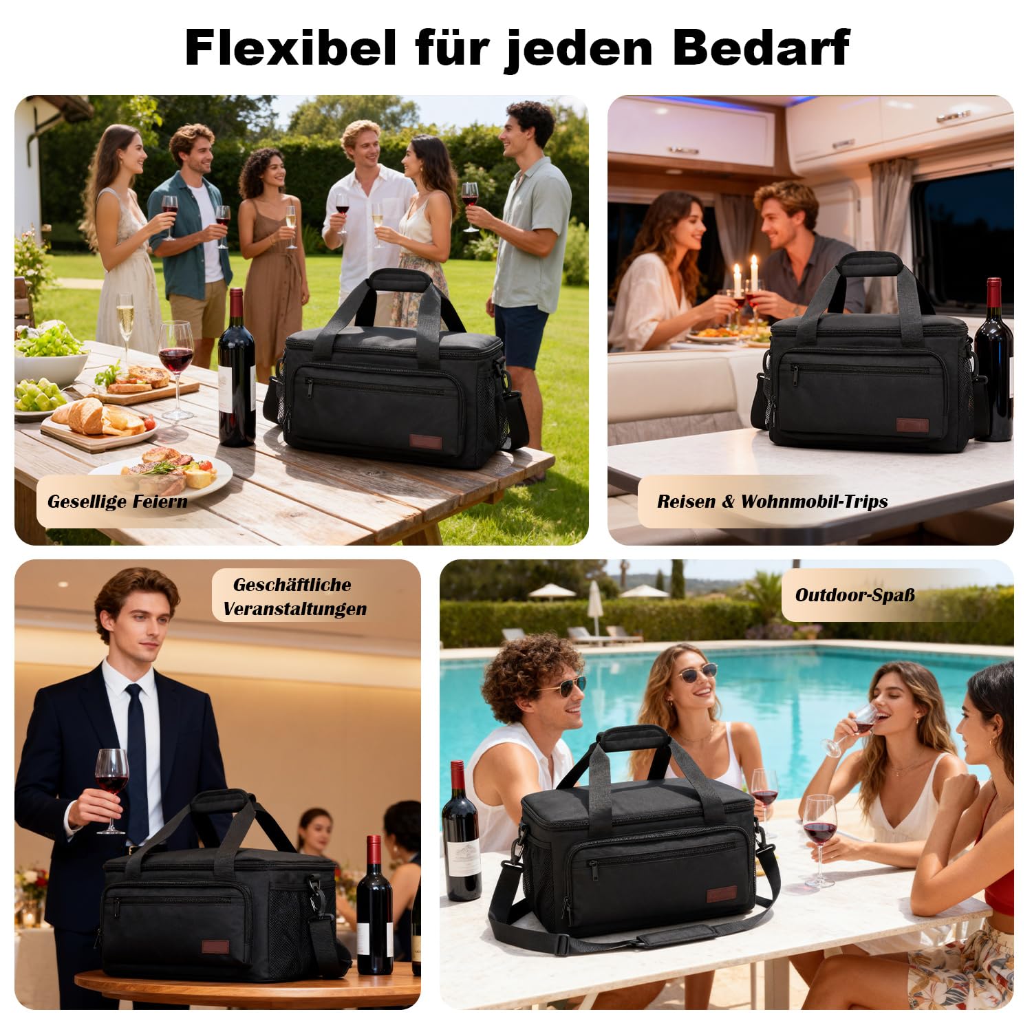 Bolsa de vino para 6 botellas de viaje, caja de vino con doble capa de espuma que absorbe los golpes, bolsa protectora para viajes en avión, bolsa de transporte para 6 botellas para viajes y