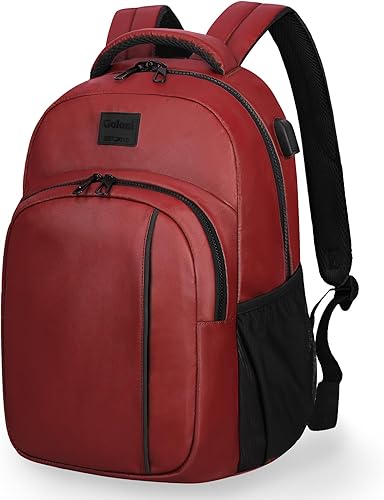 Goloni Mochila ligera e informal para laptop, bolsa de viaje clásica de mano, con puerto de carga USB para hombres y mujeres, Rojo -, Classic disponible en Yaxa Costa Rica