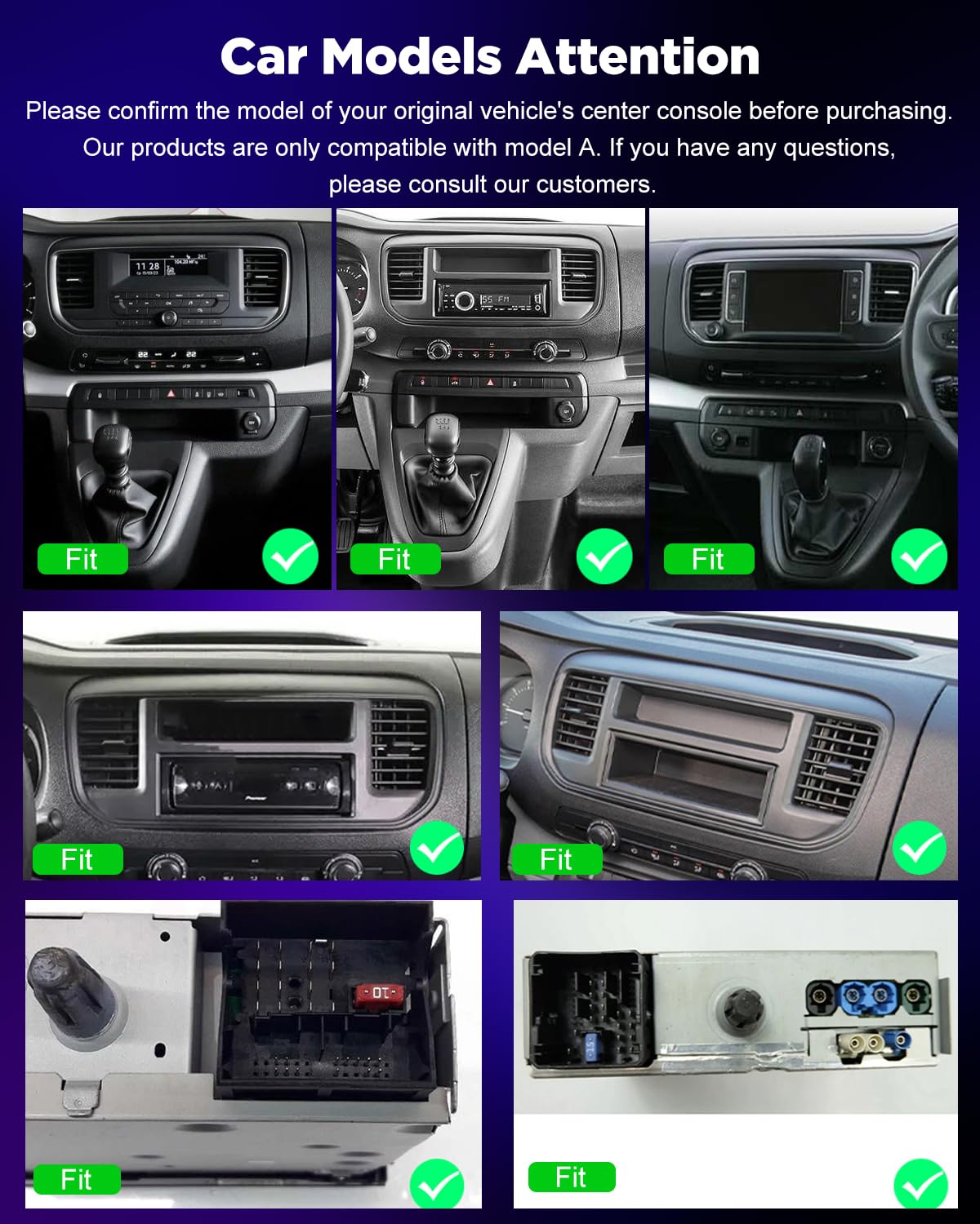 NHOPEEW Autoradio Android 4+128 GB per Citroën Jumpy 3/Peugeot Expert/Toyota Proace 2016-2021 con supporto CarPlay e Android Auto, WiFi, GPS, comandi al volante + telecamera di retromarcia