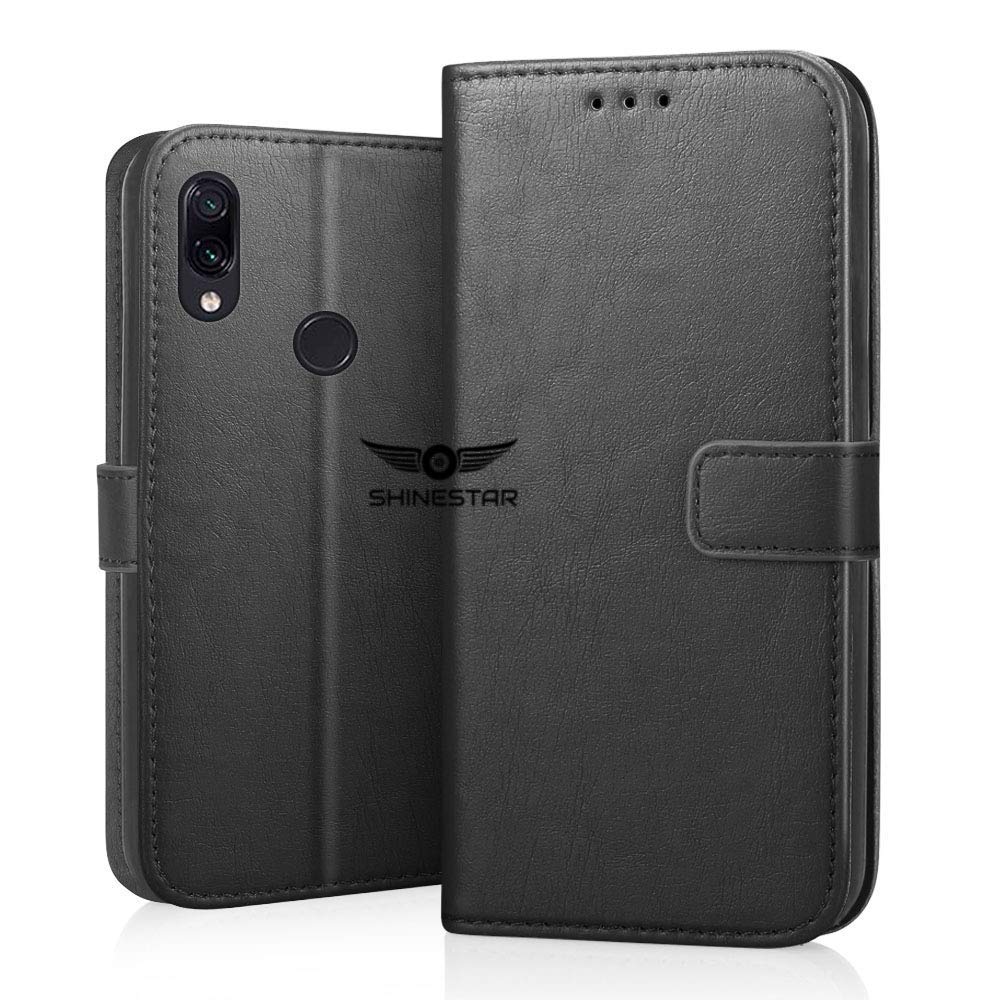 SHINESTAR Redmi Note 7 / Note 7 Pro Flip Back Cover | PU Leather Flip Cover Wallet Case with TPU Silicone Case Back Cover for Redmi Note 7 Pro / Note7 / Note 7s Mobile - (Classy Black) (B07TJJV9PM) Amazon Price History, Amazon Price Tracker