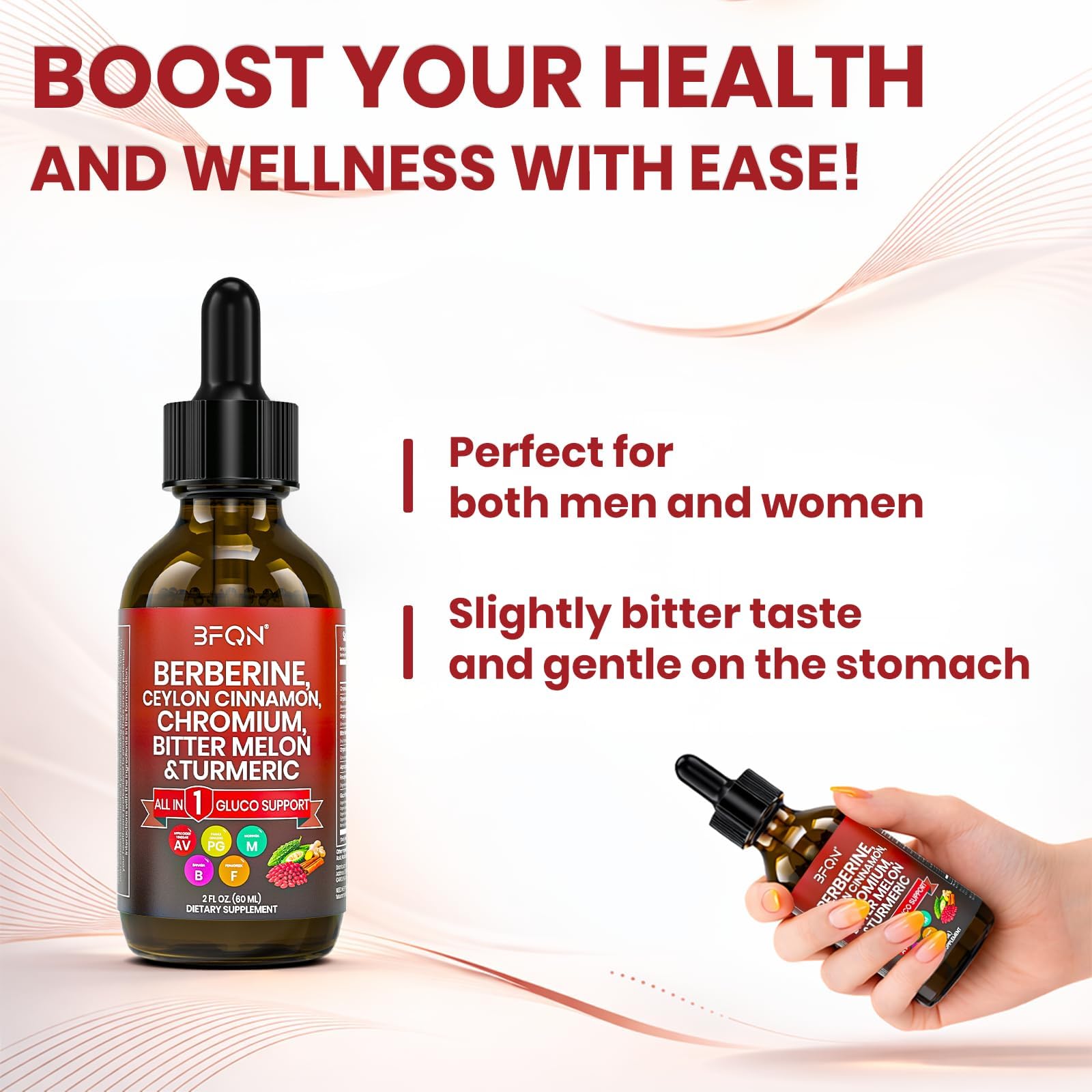 Berberine with Ceylon Cinnamon Drops, 13-in-1 Berberine Supplement 2 fl oz — Amazon image 7