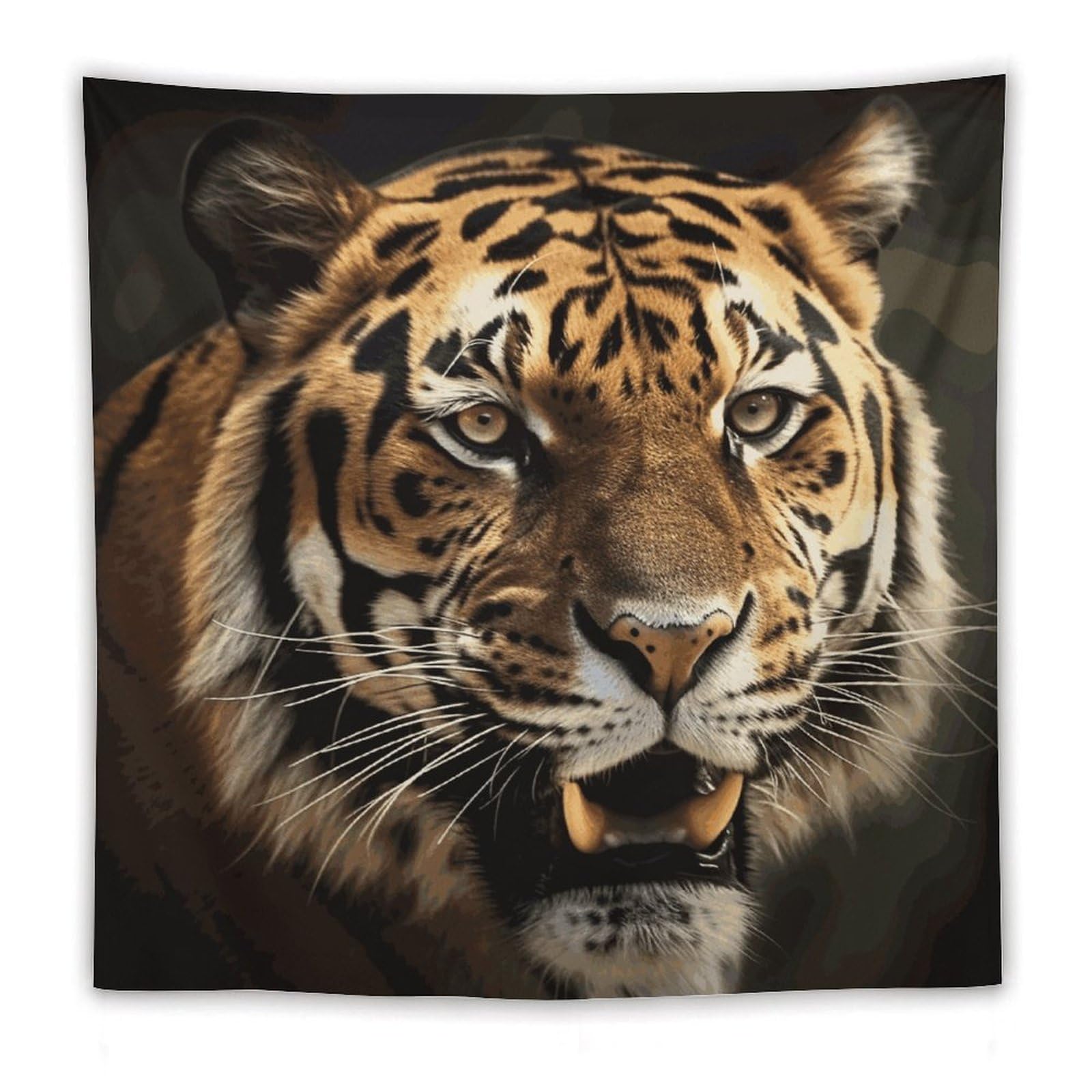 LDGSUPH Tiger Tapestry Wall Hanging Decor Anti-fading Aesthetic Wall Tapestries Fashion Wall Blanket Decor Modern Wall Art Tapestry for Bedroom Home Decor 60"x60"