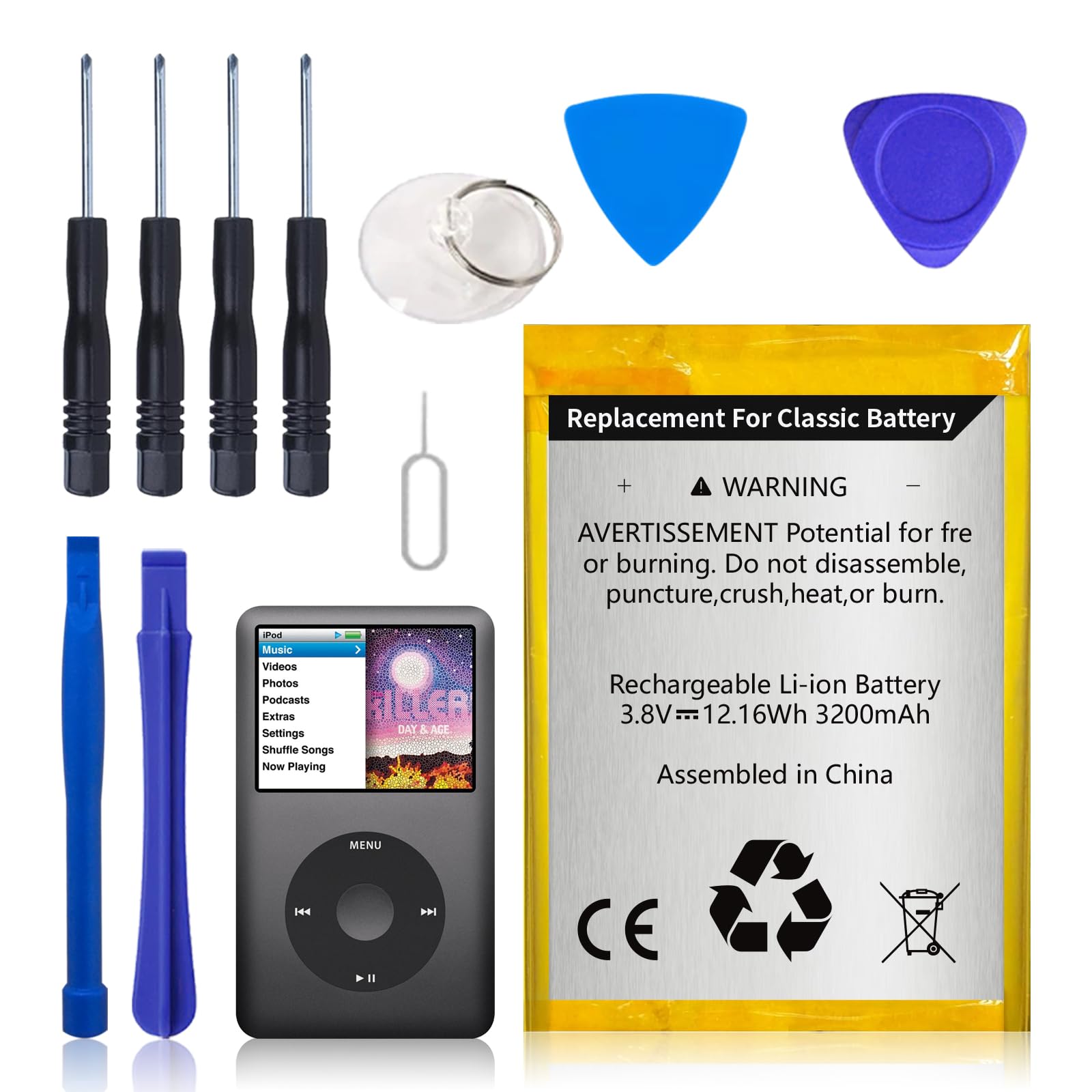 Amazon.com: Fwioaor Replacement Battery for iPod Classic