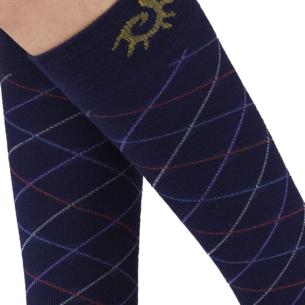 SOLIDEA Unisex Gambalety Skarpety For You Merinos Rumba Kompresja Stopniowa 18/24 mmHg, granatowy, L