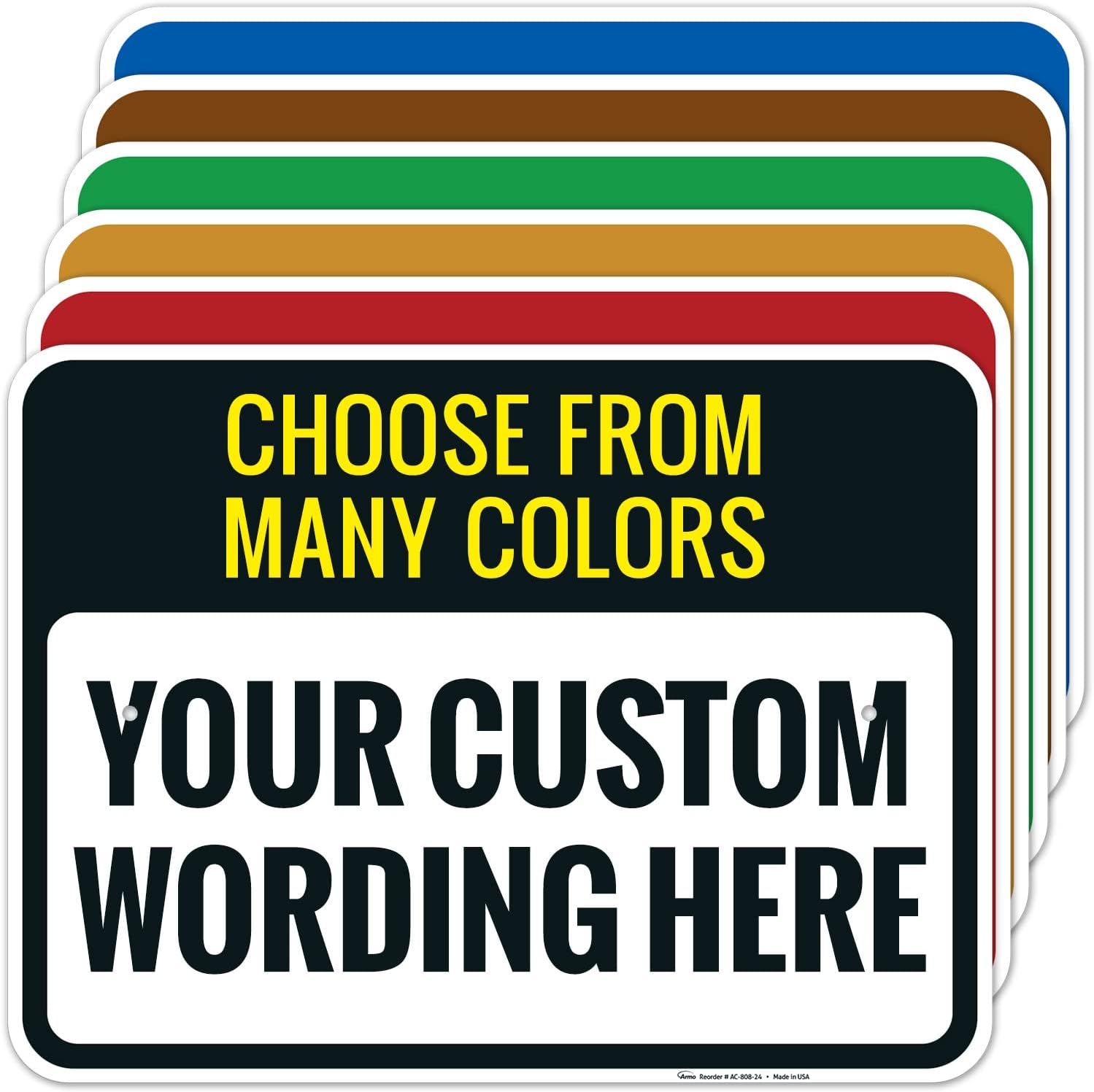 Custom Personalized Signs For Home, Office, Business, Delivery, Decor, Indoor/Outdoor Use Green Sign, 18x24 Aluminum Inches, Rust Free .063 Aluminum, Fade Resistant, Made in USA