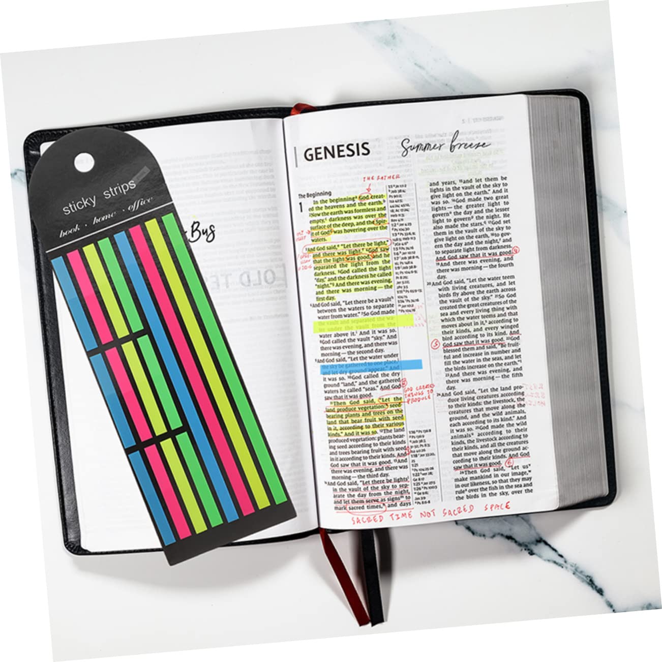 DOITOOL 4 Set Strisce Evidenziatore Fluorescenti Per Annotare Libri Colorati Rimovibili Per Set Per Scuola E Ufficio 6 Pezzi * 4