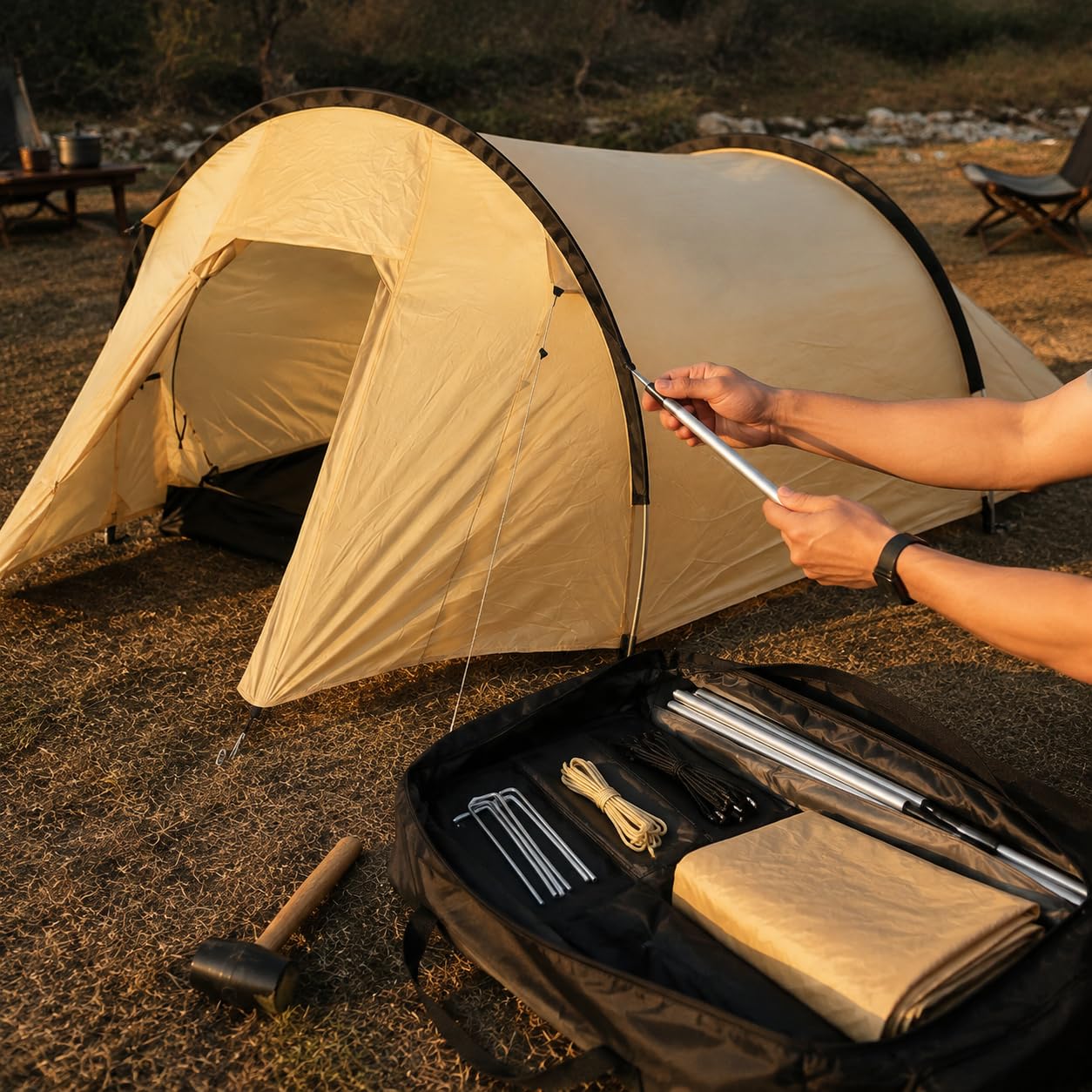 Camping Tunnel Doppio Strato