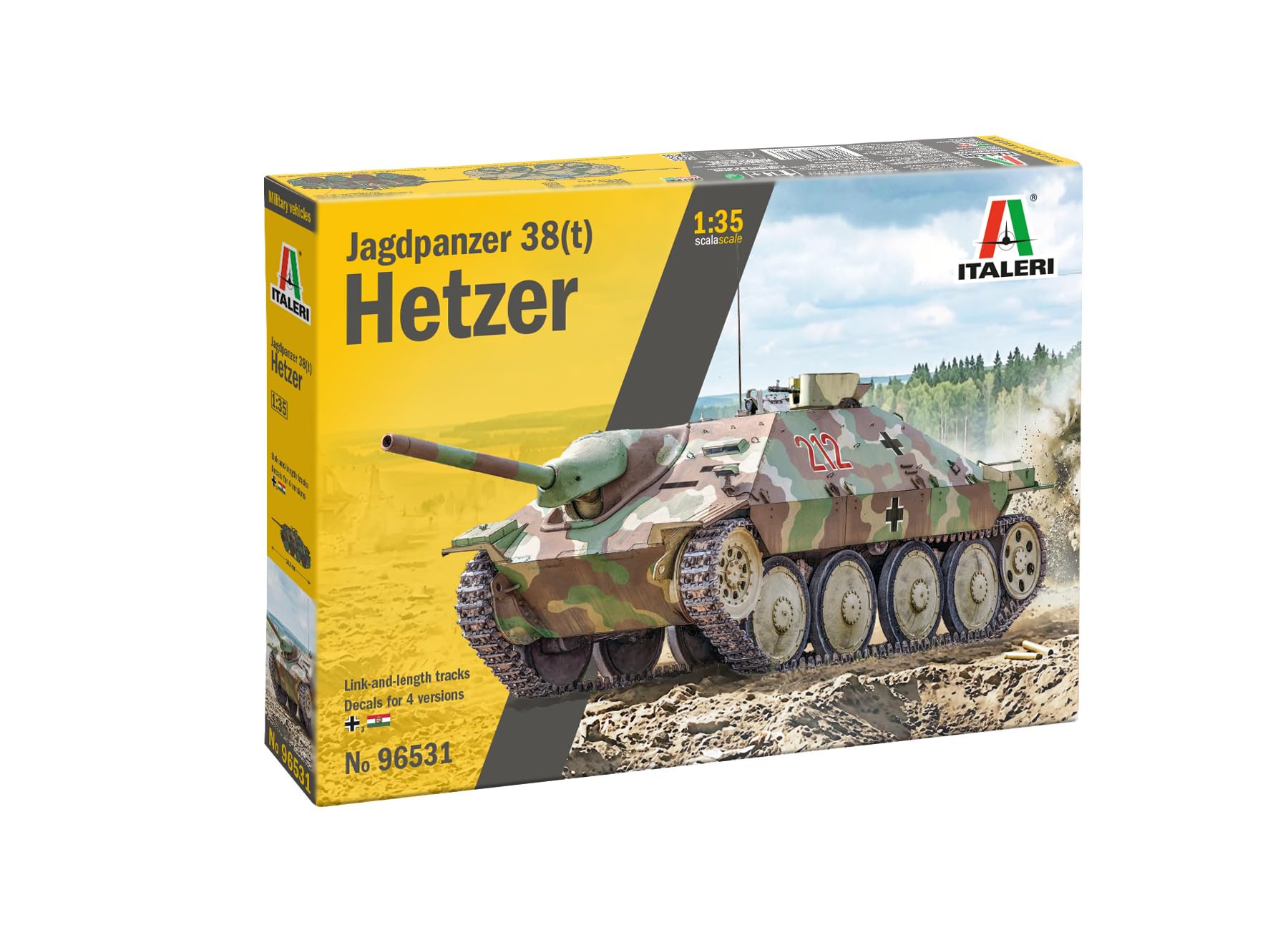 Italeri 96531 Jagdpanzer 38(t) Hetzer, 1:35, tworzywo sztuczne, model z tworzywa sztucznego do montażu