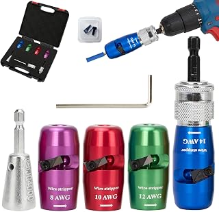Wire Stripper Tool,Wire Stripping And Twisting Tool,Wire Twister Tool For Drill,Wire Nut Twister,Electrical Tools,US AWG8/10/12/14 Cable Quick Stripping (1Set AWG8/10/12/14)