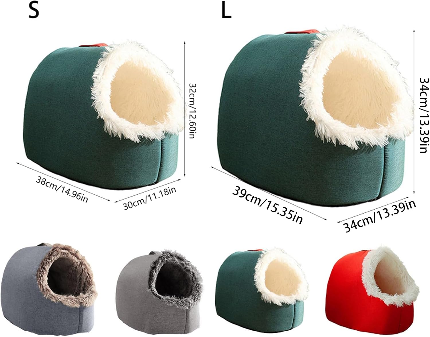 Soft Permeable Pet Bed Small Animal Warm Bed House Cold Weather Cave for Small Media Pet Indoor Use