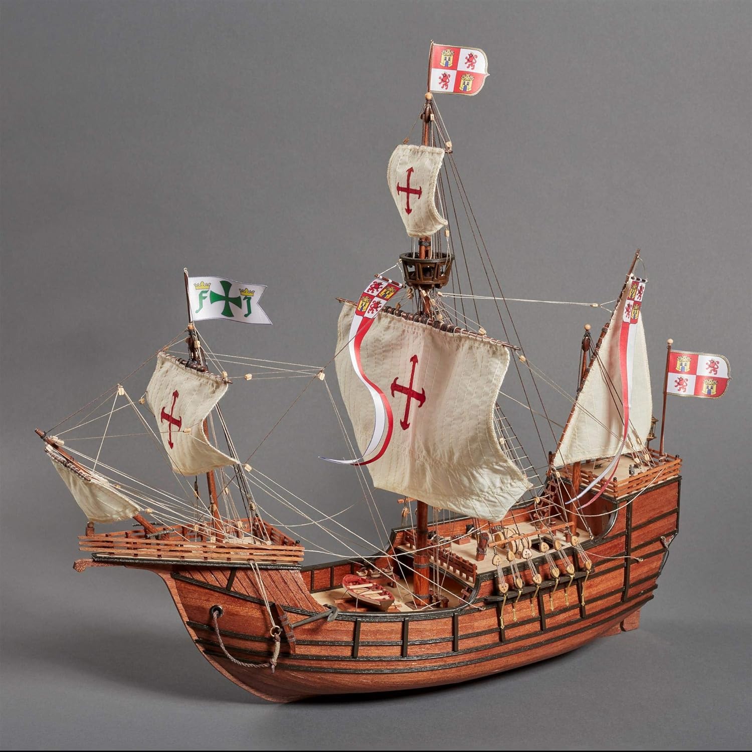 Artesanía Latina - Maquette de Bateau en Bois - Caravelle Espagnole de la Découverte de l'Amérique, Santa Maria - Modèle 22411N, Échelle 1:65 - Maquettes à Monter - Niveau Moyen