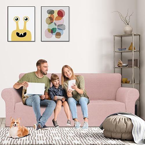 Miniatura 225 de MAXIJIN Funda súper elástica para sofá de 3 cojines, funda universal de 1 pieza para sofá de sala de estar, protector de muebles de elastano, apto