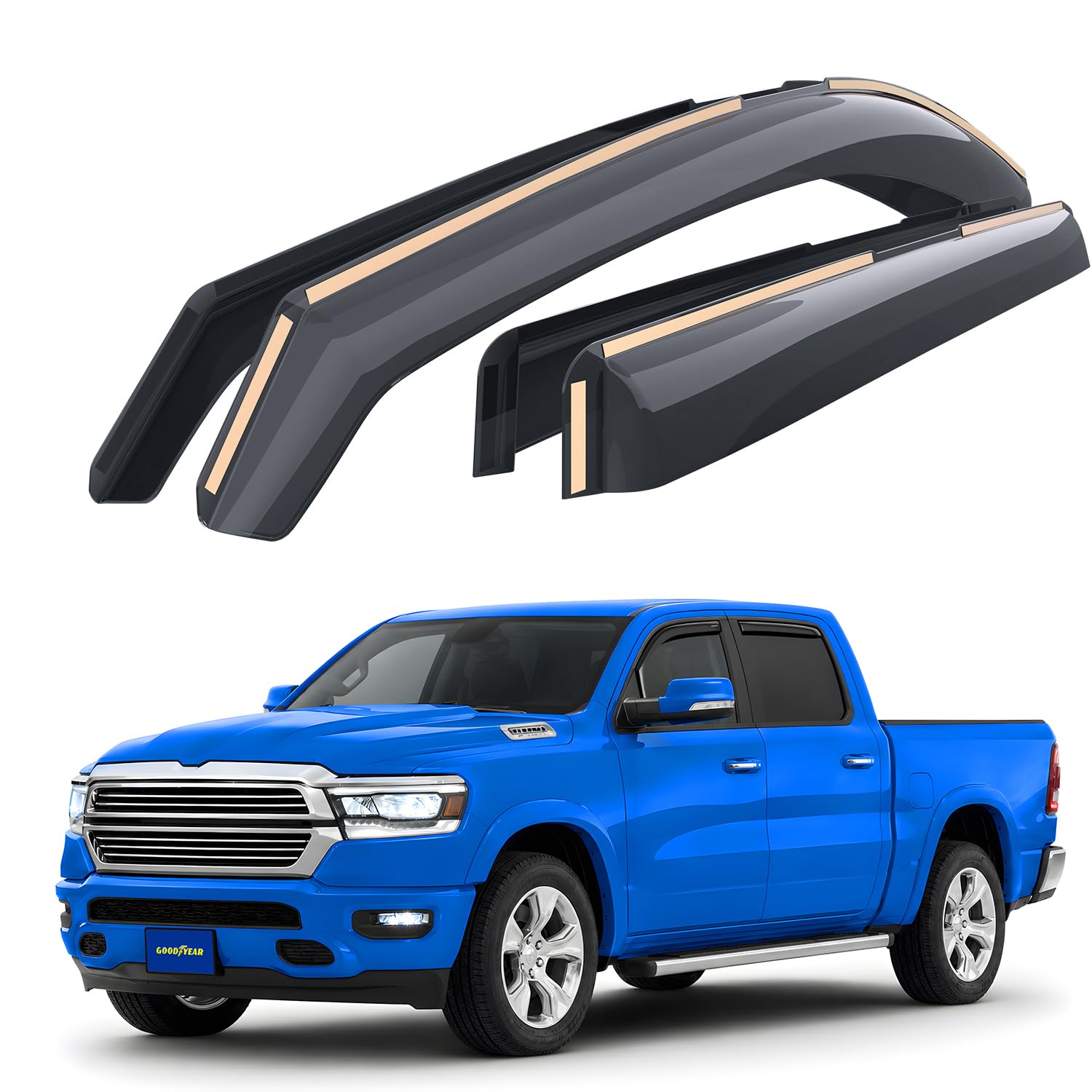 Goodyear Shatterproof Window Deflectors for Ram 2019-2026