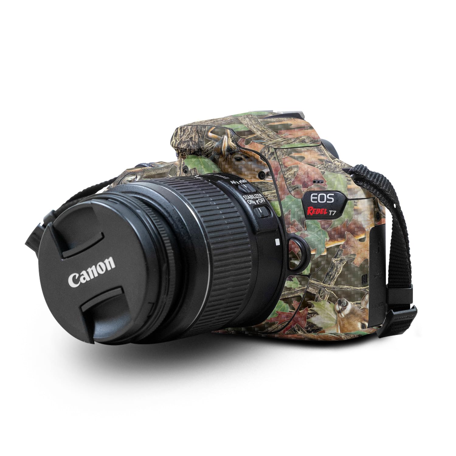 Carbon Fiber Skin Compatible with Canon EOS Rebel T7 Camera - Buck Camo - Premium 3M Vinyl Protective Wrap Decal Cover - Easy to Apply | Crafted in The USA by MightySkins