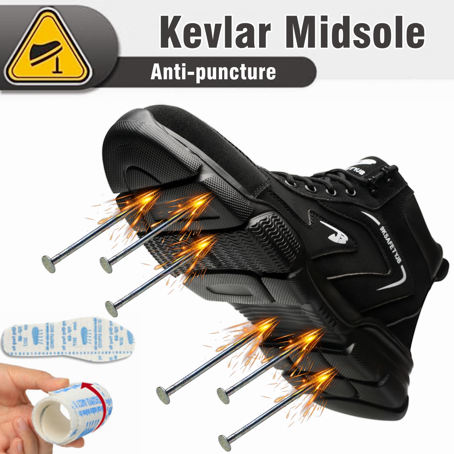 Botas de Seguridad para Hombre Mujer Impermeable Zapatillas Trabajo con Punta de Acero Ligeros Comodo Zapatos de Seguridad Antideslizantes Zapatos de Trabajo