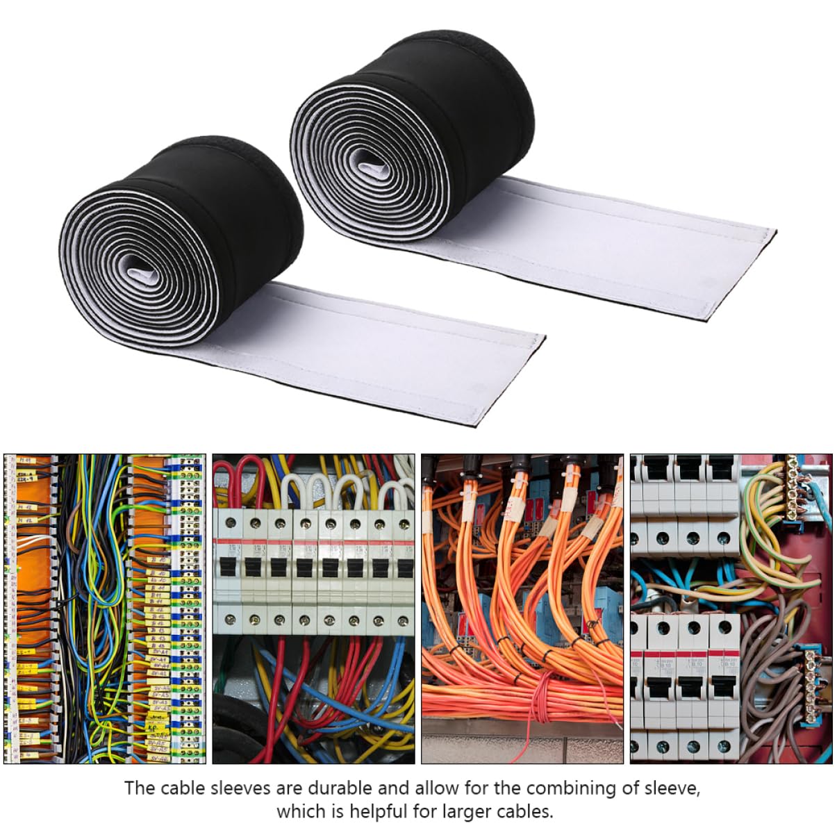 DOITOOL 4stücke Neopren Kabelmanagement Sleeve Verstellbare Kabel Organizer Für Computer Und Unterhaltungselektronik Schützende Kabelversteckung