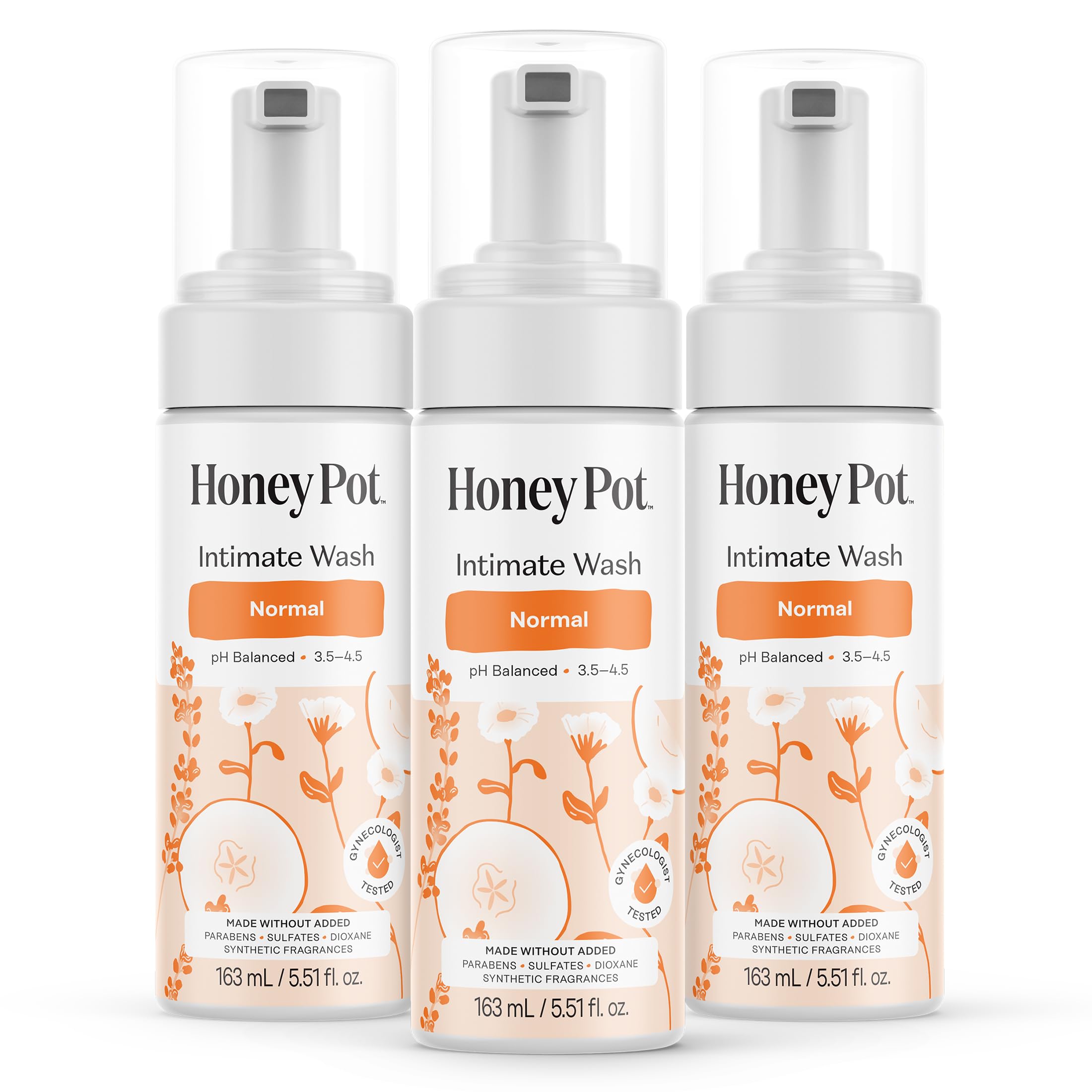 Feminine Wash - Herbal Infused - Sensitive Skin Types - PH Balanced Plant Based Hygiene Products - Normal - 5.51 Fluid Oz. (Pack of 3)