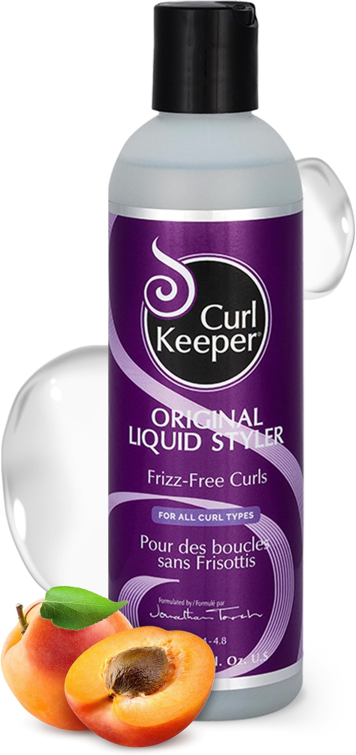 Original Curl Keeper Anti-Frizz Curl Defining Hair Styler (12 Oz) - Lightweight Curl Definer Liquid Gel for All Weather Conditions - Wavy & Curly Hair Products for Women (Cream Alternative)
