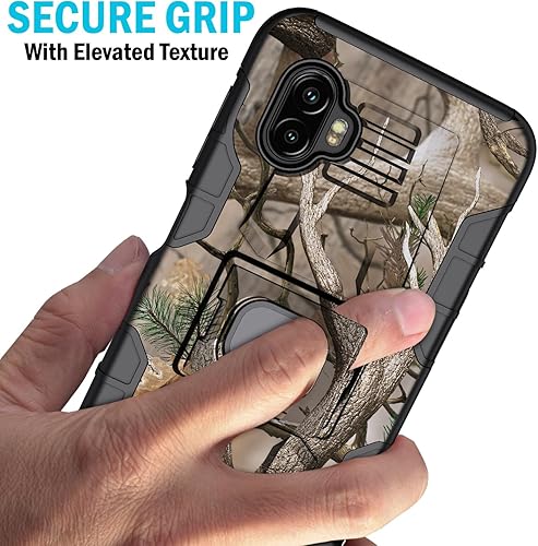 Miniatura 4 de Funda con clip para Galaxy XCover 6 Pro, Nakedcellphone Funda de agarre de anillo resistente con soporte placa de montaje integrada y funda de