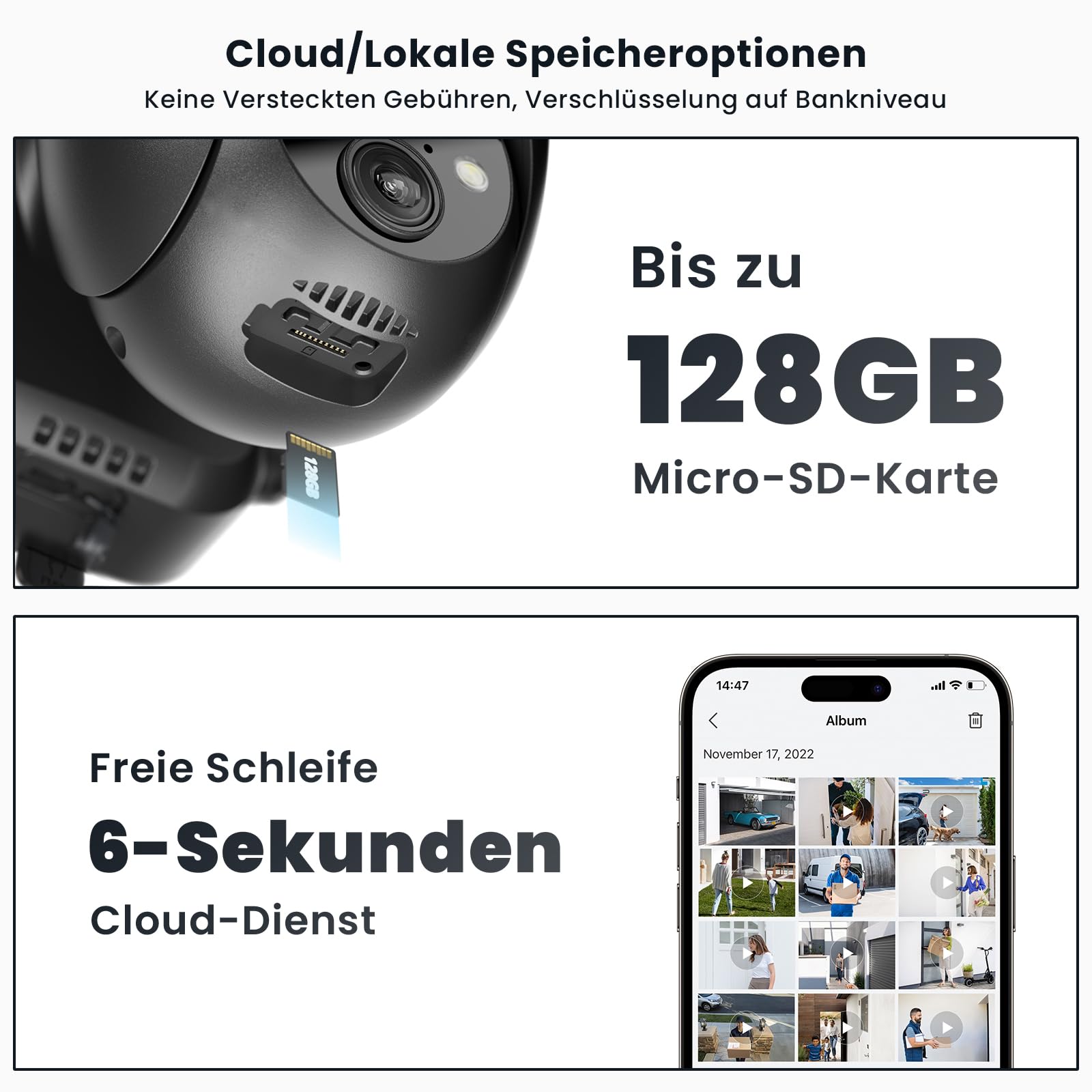 ieGeek 5MP Überwachungskamera Aussen Akku, PTZ Überwachungskamera Aussen WLAN mit Solarpanel,PIR-Bewegungsmelder, 30M Farbige Nachtsicht, Zwei-Wege-Audio, 2.4GHZ WiFi, 4DBi WLAN-Antenne,Alexa Kamera | 30m Farbnachtsicht, PIR-Bewegungsmelder, Zwei-Wege-Aud