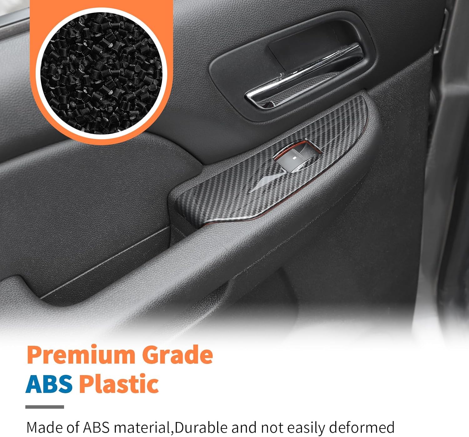 JeCar 12pcs Carbon Fiber Interior Trim Accessories for 2007-2009 Chevy GMC Sierra & GMC Yukon & Tahoe & Suburban & Avalanche - Dash Cover Interior Upgrade Kit