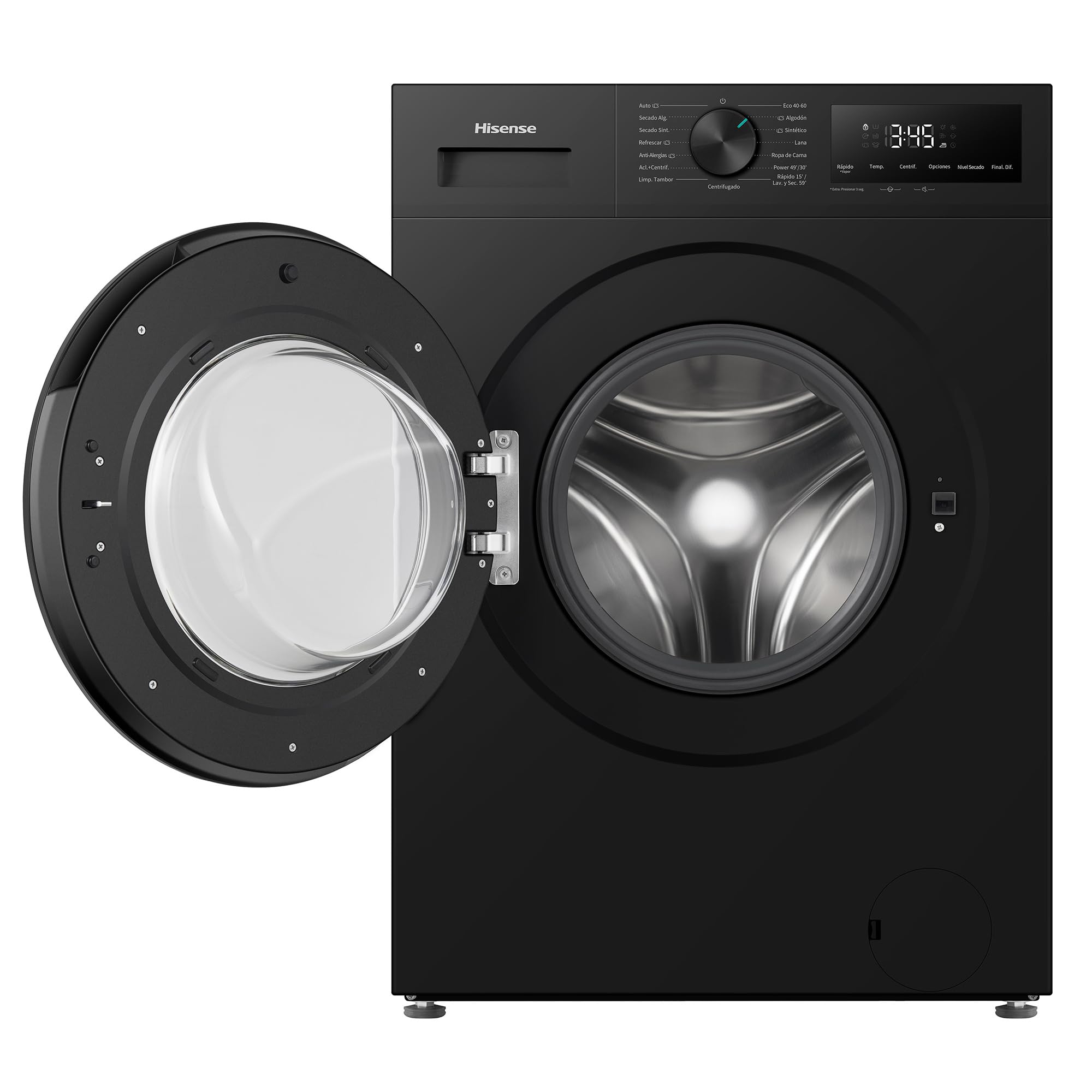 Hisense WD1I1142BBL2 - Lavasecadora 11 kg/7 kg, Fondo 59cm, 1400 rpm, Lavado y Secado 59', Dispensador Automix, Programa Lavado Auto, Función Antiarrugas, iFit™ Fondo Optimizado, Negro