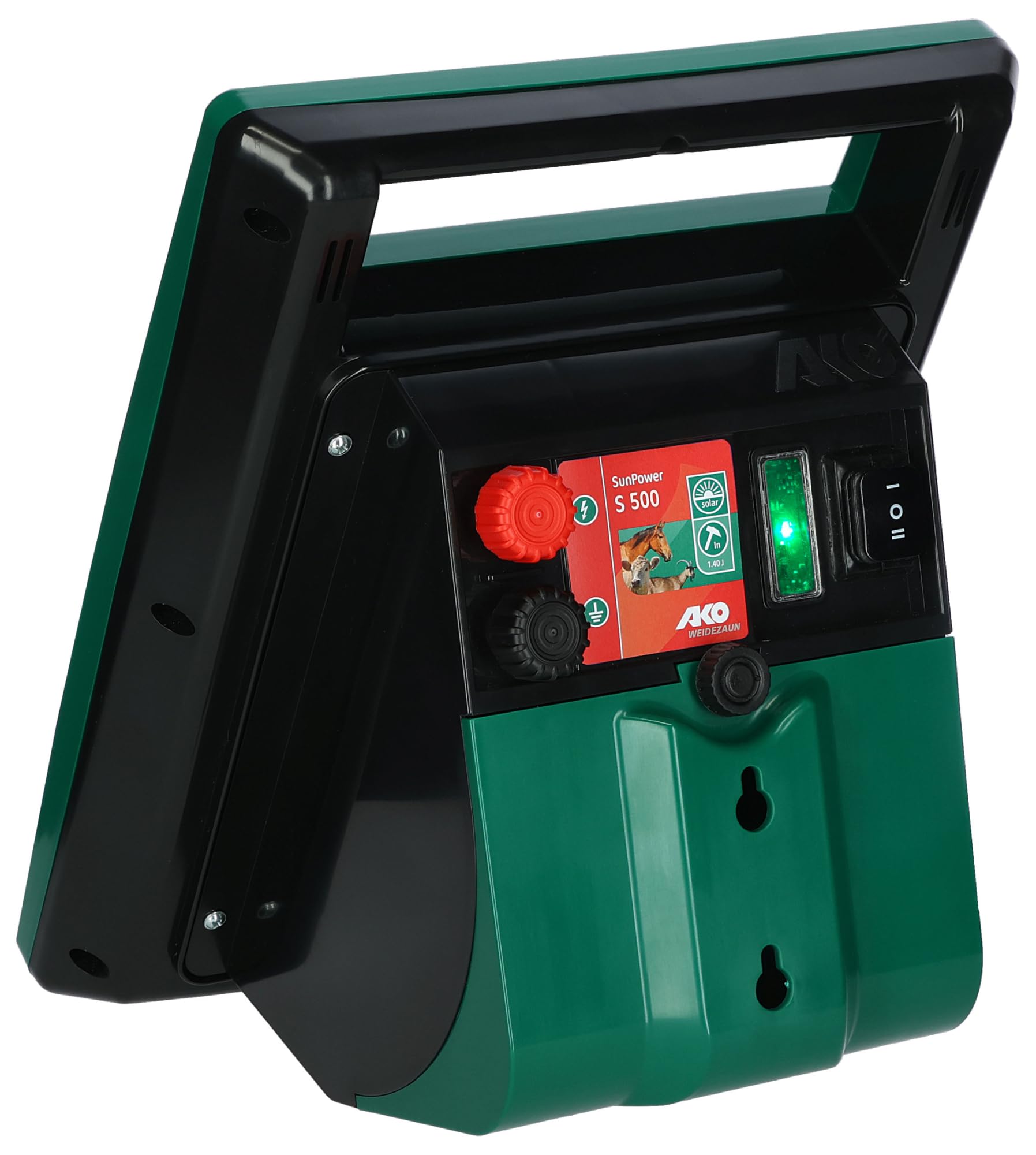 AKO SunPower S500 - Dispositivo Solare per recinzioni Normali Senza incrostazioni, Ideale per pascoli di Cavalli e bovini, Accessori per pascoli 372949