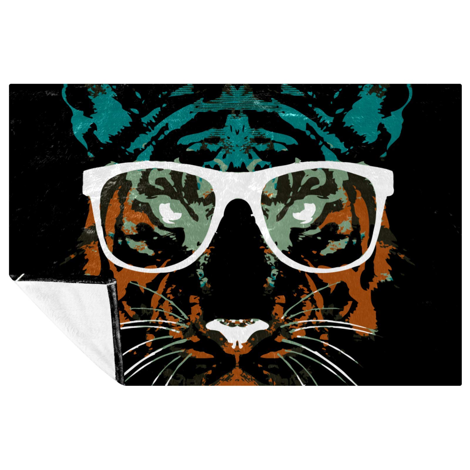 Couverture chaude lit et canapé pour stopper le froid avec style hipster tigre