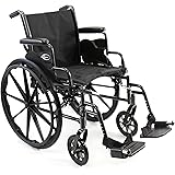 Karman+Lightweight+Wheelchair+Flip+Back+Armrest%2C+Black+802-DY